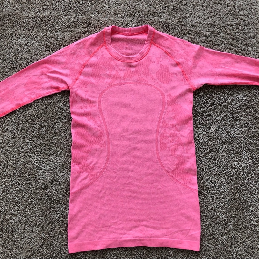 Lululemon Athletica Swiftly Tech Flash Pink Long Sleeve Size 4